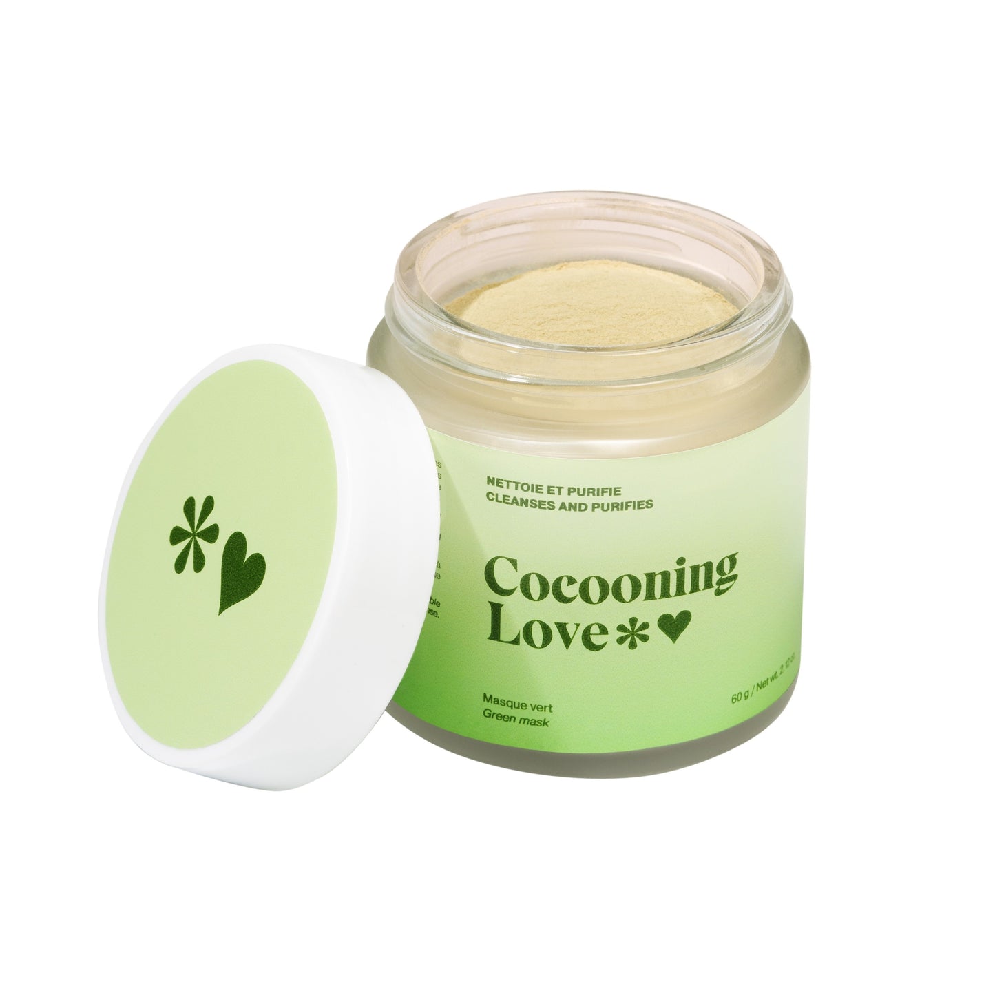 Masque vert nettoyant et purifiant pour visage ou cheveux