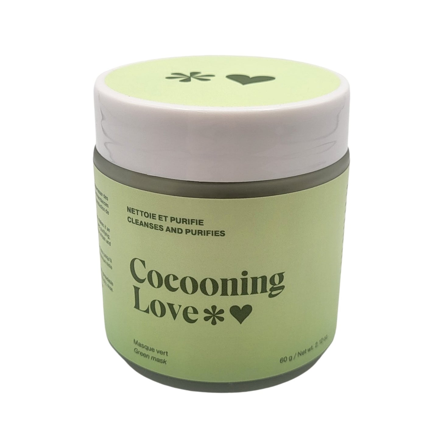 Masque vert nettoyant et purifiant pour visage ou cheveux