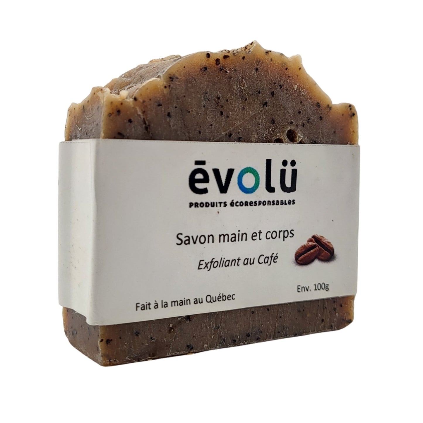 Savon exfoliant café