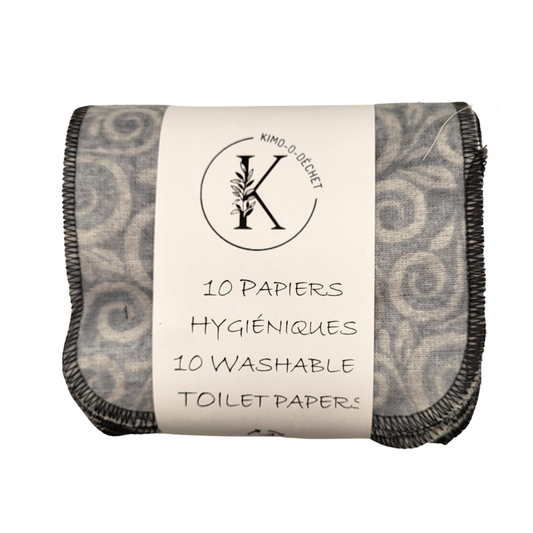 Papier hygiénique lavable - paquet de 10