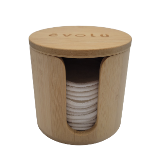 Pot à tampon démaquillant en bambou