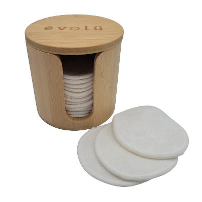 Pot à tampon démaquillant en bambou