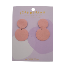 Boucles d'oreilles en cuir revalorisé - Cercles