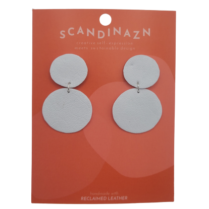 Boucles d'oreilles en cuir revalorisé - Cercles