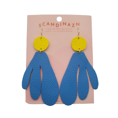 Boucles d'oreilles en cuir revalorisé - Funky coloré