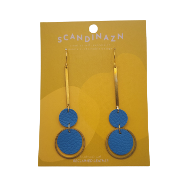Boucles d'oreilles en cuir revalorisé - Orbite