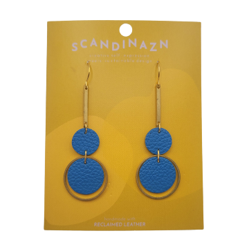 Boucles d'oreilles en cuir revalorisé - Orbite