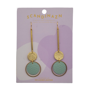 Boucles d'oreilles en cuir revalorisé - Orbite