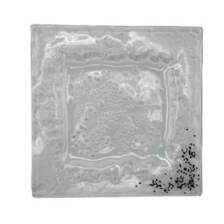 Assiette "Picots" en verre revalorisé