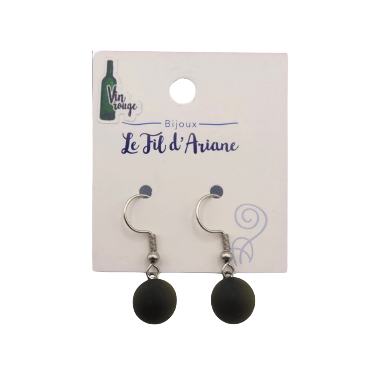 Boucles d'oreilles pendantes en verre