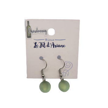Boucles d'oreilles pendantes en verre