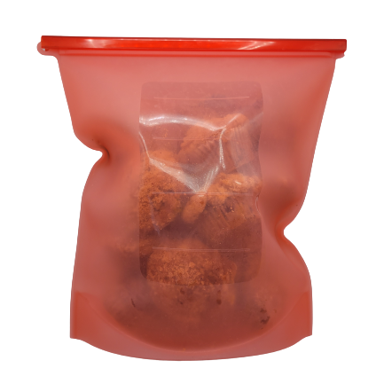 Sac en silicone avec barre de fermeture