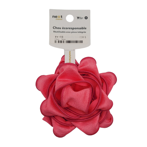 Chou en tissu revalorisé Rose