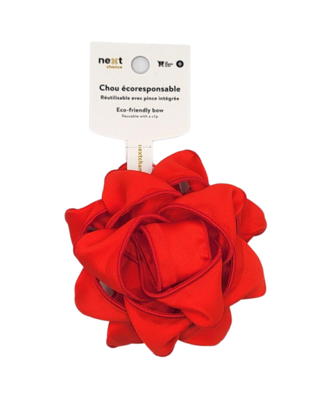 Chou en tissu revalorisé Rouge