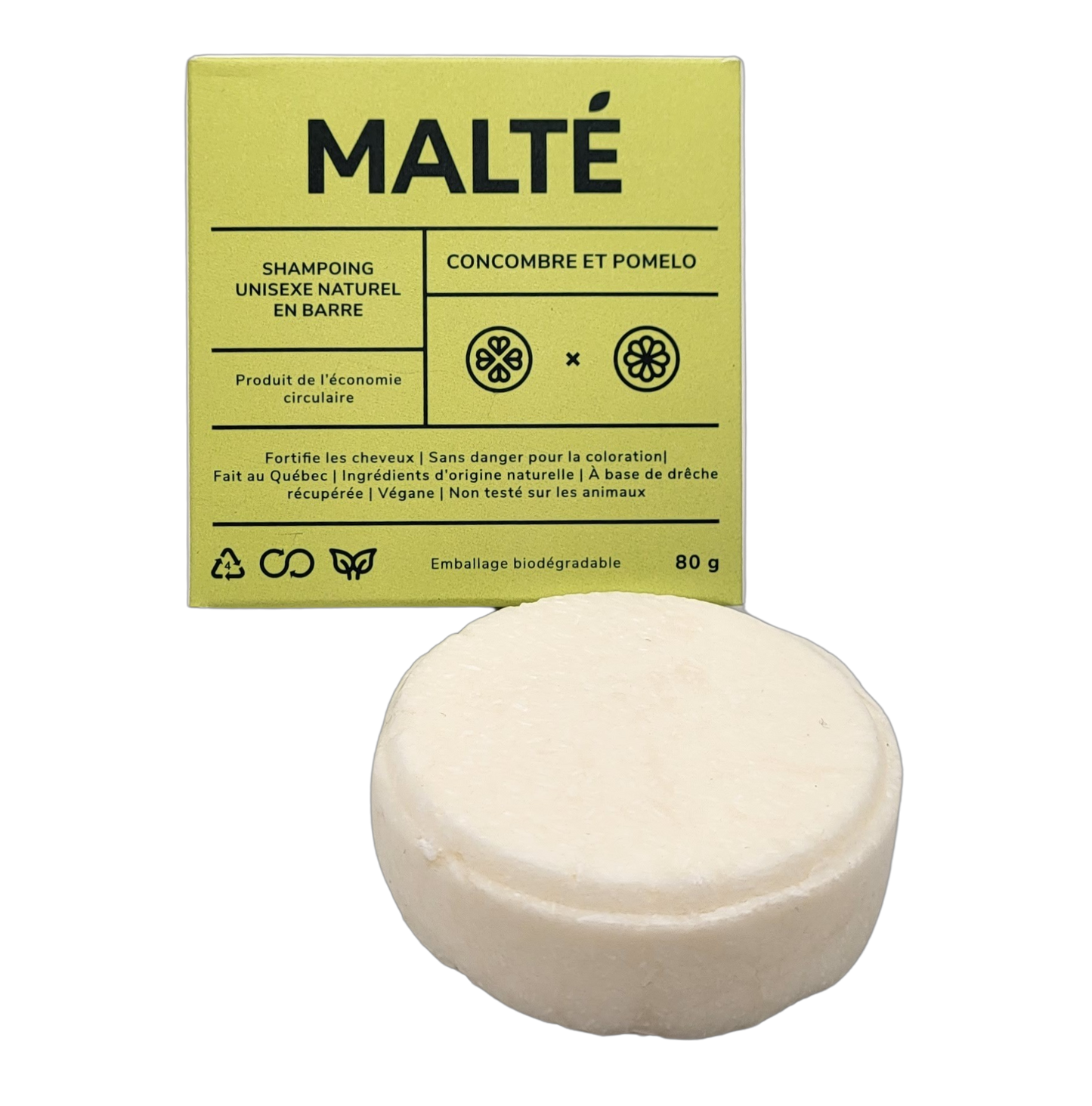Shampoing en barre - Concombre et pomelo