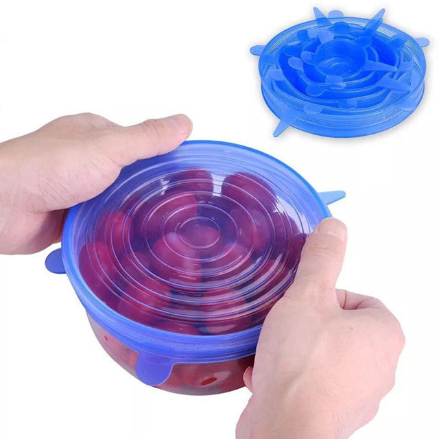 Couvercles en silicone ronds - paquet de 6