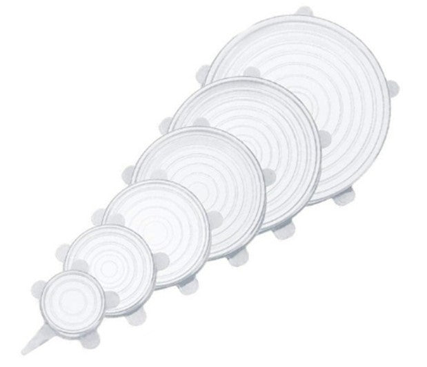 Couvercles en silicone ronds - paquet de 6