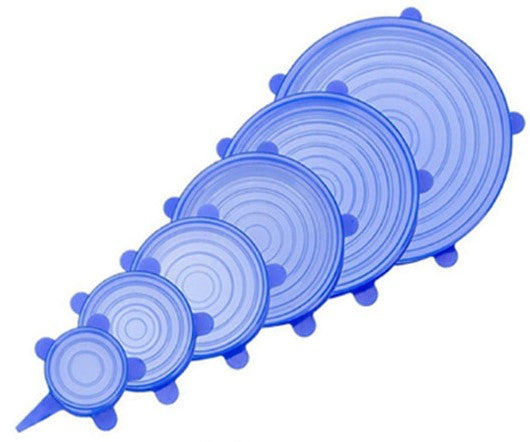 Couvercles en silicone ronds - paquet de 6