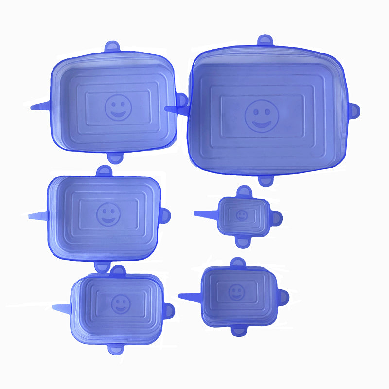 Couvercles en silicone rectangulaire - paquet de 6