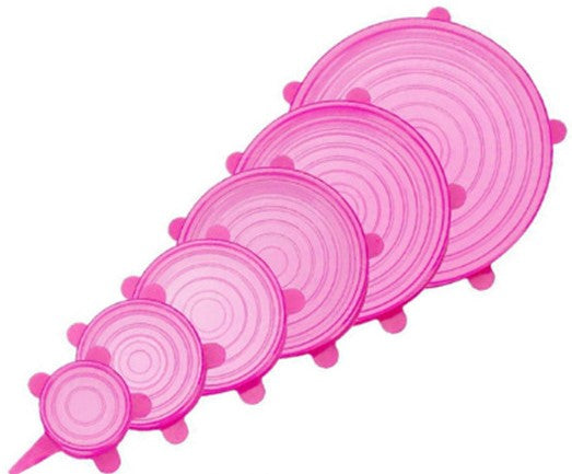 Couvercles en silicone ronds - paquet de 6