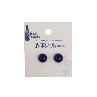 Boucles d'oreilles Puce en verre