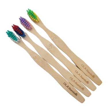 Brosse à dents en bambou pour enfant