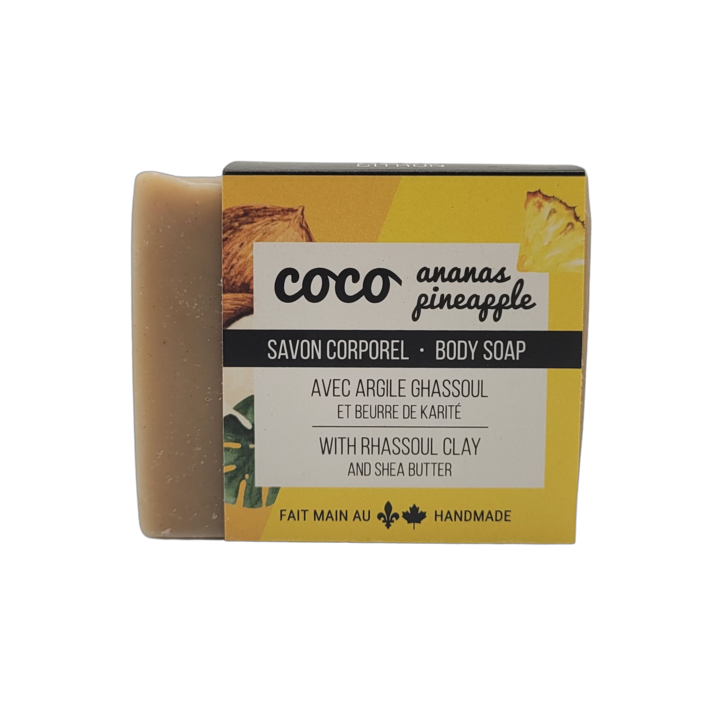Savon coco ananas avec argile ghassoul