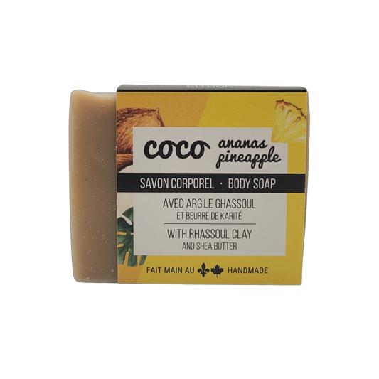 Savon coco ananas avec argile ghassoul
