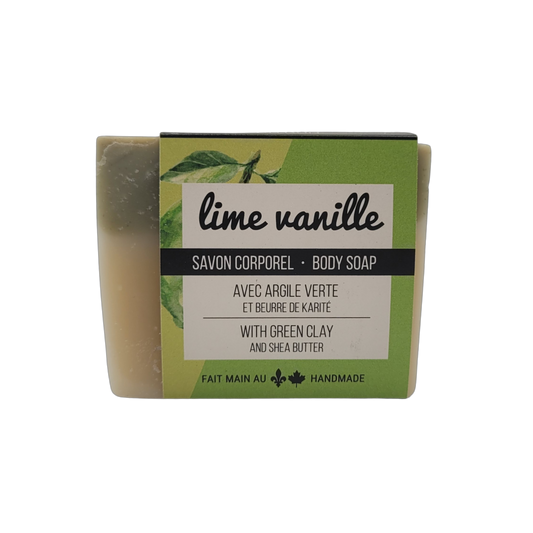 Savon lime vanille avec argile verte