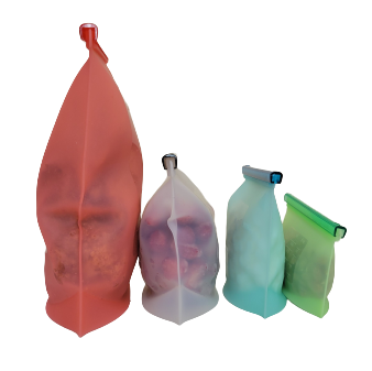 Sac en silicone avec barre de fermeture