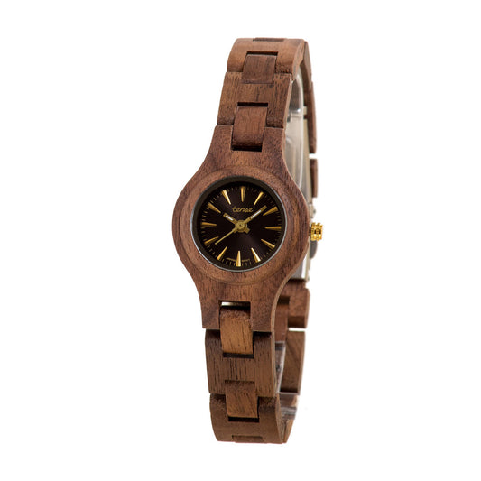 Montre en bois revalorisé pour femme - Pacifique Noyer